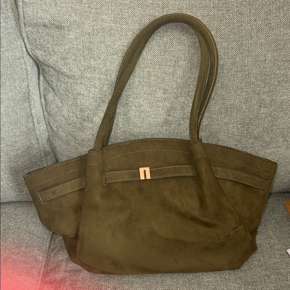 JW PEI Olive Green Suede Bag